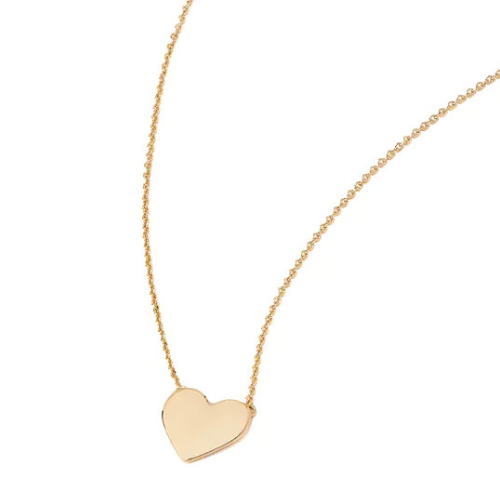 Voliza Golden Heart Pendant Necklace